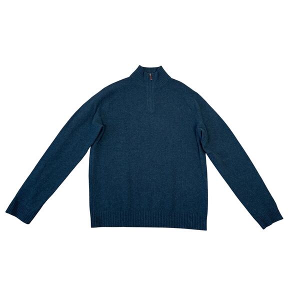 J Crew Quarter Zip Lambswool Long Sleeve Sweater US Men's XL Tall - Picture 1 of 7